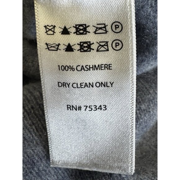 Womens XL Coastal Blue Cashmere Sweater Quiet Luxury Heritage Soft Hi‑Low Preppy - Picture 6 of 8